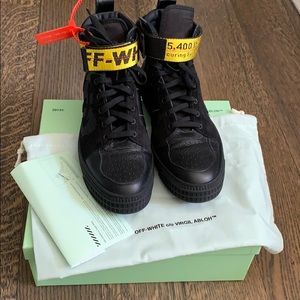 Off-White height top sneakers.